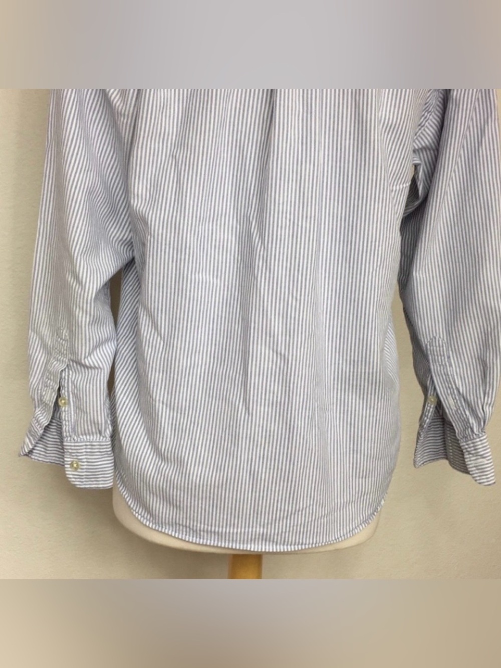 Vintage Charter Club Womens Blue White Stripe Cotton Button Shirt Size 8 Coastal - Picture 9 of 16